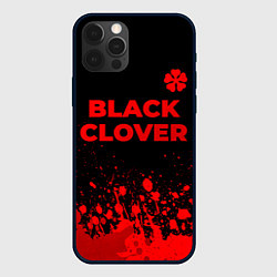 Чехол для iPhone 12 Pro Max Black Clover - red gradient посередине, цвет: 3D-черный