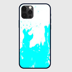 Чехол iPhone 12 Pro Max Голубой огонь текстура