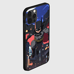 Чехол для iPhone 12 Pro Max Злой Бэтмен в полете, цвет: 3D-черный — фото 2
