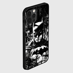 Чехол для iPhone 12 Pro Max Бэтмен черно-белый стиль, цвет: 3D-черный — фото 2