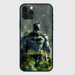 Чехол iPhone 12 Pro Max Бэтмен зеленые краски