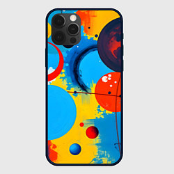 Чехол iPhone 12 Pro Max Космическая абстракция с кругами