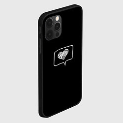Чехол для iPhone 12 Pro Max Cердешко, цвет: 3D-черный — фото 2