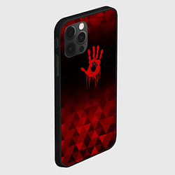 Чехол для iPhone 12 Pro Max Death Stranding red poly, цвет: 3D-черный — фото 2