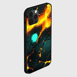 Чехол для iPhone 12 Pro Max Оранжевый разлом в стене, цвет: 3D-черный — фото 2