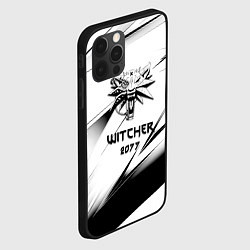 Чехол для iPhone 12 Pro Max Ведьмак stripes, цвет: 3D-черный — фото 2