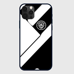 Чехол для iPhone 12 Pro Max Манчестер Юнайтед геометрия, цвет: 3D-черный