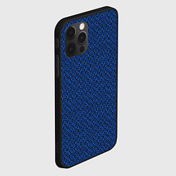 Чехол для iPhone 12 Pro Max Тёмный синий в мелкий узор, цвет: 3D-черный — фото 2