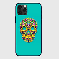 Чехол iPhone 12 Pro Max Цветочный череп