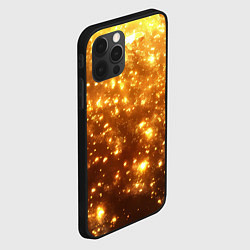 Чехол для iPhone 12 Pro Max Золотые блестки потертая текстура, цвет: 3D-черный — фото 2