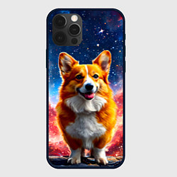 Чехол iPhone 12 Pro Max Корги и космическое небо