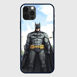 Чехол iPhone 12 Pro Max Бэтмен стоит на улице