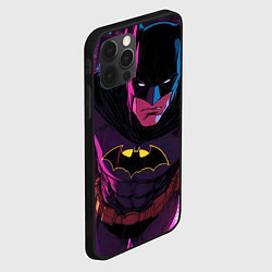 Чехол для iPhone 12 Pro Max Бэтмен в фиолетовом свете, цвет: 3D-черный — фото 2
