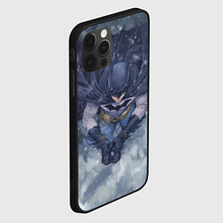 Чехол для iPhone 12 Pro Max Бэтмен на фоне снегопада, цвет: 3D-черный — фото 2