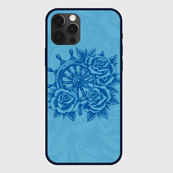 Чехол iPhone 12 Pro Max Штурвал и три розы