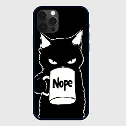 Чехол для iPhone 12 Pro Max Angry black cat nope, цвет: 3D-черный