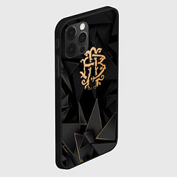 Чехол для iPhone 12 Pro Max Nickelback golden poly, цвет: 3D-черный — фото 2