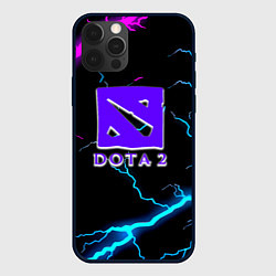 Чехол iPhone 12 Pro Max Dota неоновый шторм