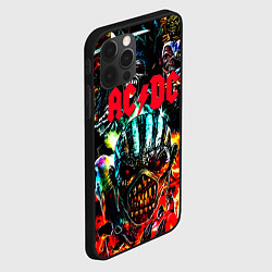 Чехол для iPhone 12 Pro Max ACDC рок монстры, цвет: 3D-черный — фото 2