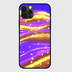 Чехол для iPhone 12 Pro Max Блестящая волнистая текстура, цвет: 3D-черный