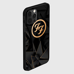 Чехол для iPhone 12 Pro Max Foo Fighters golden poly, цвет: 3D-черный — фото 2