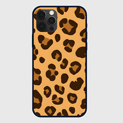 Чехол для iPhone 12 Pro Max Коричневые пятна леопарда, цвет: 3D-черный