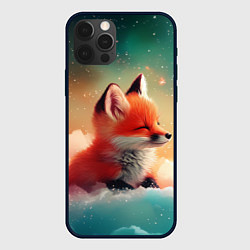 Чехол iPhone 12 Pro Max Милый лисенок спит на облаке