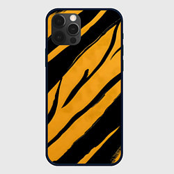 Чехол для iPhone 12 Pro Max Тигровый раскрас, цвет: 3D-черный