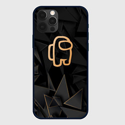 Чехол для iPhone 12 Pro Max Among Us golden poly, цвет: 3D-черный