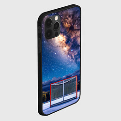 Чехол для iPhone 12 Pro Max Хоккейные ворота в ночи, цвет: 3D-черный — фото 2