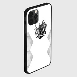Чехол для iPhone 12 Pro Max Cyberpunk 2077 white poly, цвет: 3D-черный — фото 2