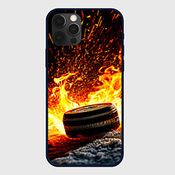 Чехол iPhone 12 Pro Max Шайба в огне