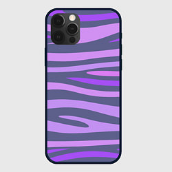 Чехол для iPhone 12 Pro Max Лавандовые волны, цвет: 3D-черный