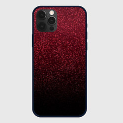 Чехол iPhone 12 Pro Max Амарантовый градиент крошка