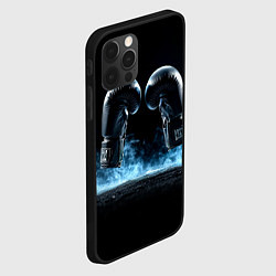 Чехол для iPhone 12 Pro Max Черные бойцовские перчатки в дыму, цвет: 3D-черный — фото 2