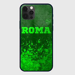 Чехол для iPhone 12 Pro Max Roma - green gradient посередине, цвет: 3D-черный