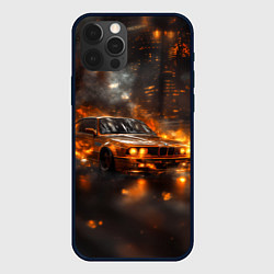 Чехол для iPhone 12 Pro Max БМВ в огне, цвет: 3D-черный