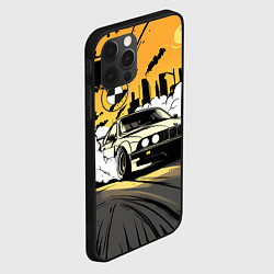 Чехол для iPhone 12 Pro Max Дрифт БМВ в стиле комикса, цвет: 3D-черный — фото 2