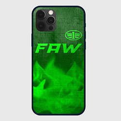 Чехол для iPhone 12 Pro Max FAW - green gradient посередине, цвет: 3D-черный