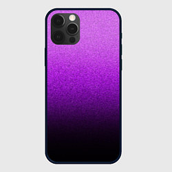 Чехол для iPhone 12 Pro Max Магический градиент крошка чёрно-фиолетовый, цвет: 3D-черный