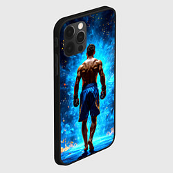 Чехол для iPhone 12 Pro Max Кикбоксер в огне, цвет: 3D-черный — фото 2