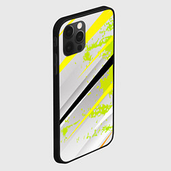 Чехол для iPhone 12 Pro Max Color white light green, цвет: 3D-черный — фото 2