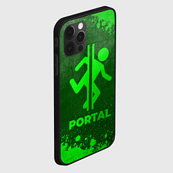 Чехол для iPhone 12 Pro Max Portal - green gradient, цвет: 3D-черный — фото 2