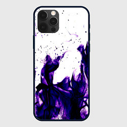 Чехол iPhone 12 Pro Max Фиолетовый огонь текстура