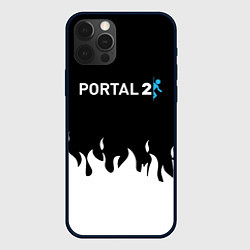 Чехол для iPhone 12 Pro Max Portal белый огонь, цвет: 3D-черный