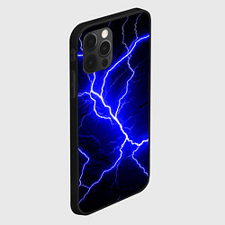 Чехол для iPhone 12 Pro Max Color blue black, цвет: 3D-черный — фото 2