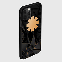 Чехол для iPhone 12 Pro Max Red Hot Chili Peppers golden poly, цвет: 3D-черный — фото 2