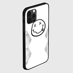 Чехол для iPhone 12 Pro Max Nirvana white poly, цвет: 3D-черный — фото 2