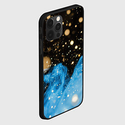 Чехол для iPhone 12 Pro Max Черно-синий абстрактный фон текстура, цвет: 3D-черный — фото 2
