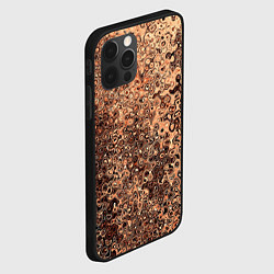 Чехол для iPhone 12 Pro Max Светлый коричневый абстрактная текстура, цвет: 3D-черный — фото 2